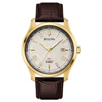 Orologio Bulova Uomo Wilton Gmt in Acciaio placcato oro giallo 97B210 - 97B210